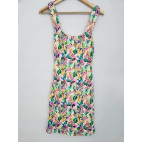 ASTR the Label Multicolor Textured Knit Bodycon Mini Dress | Size M - Picture 3 of 7